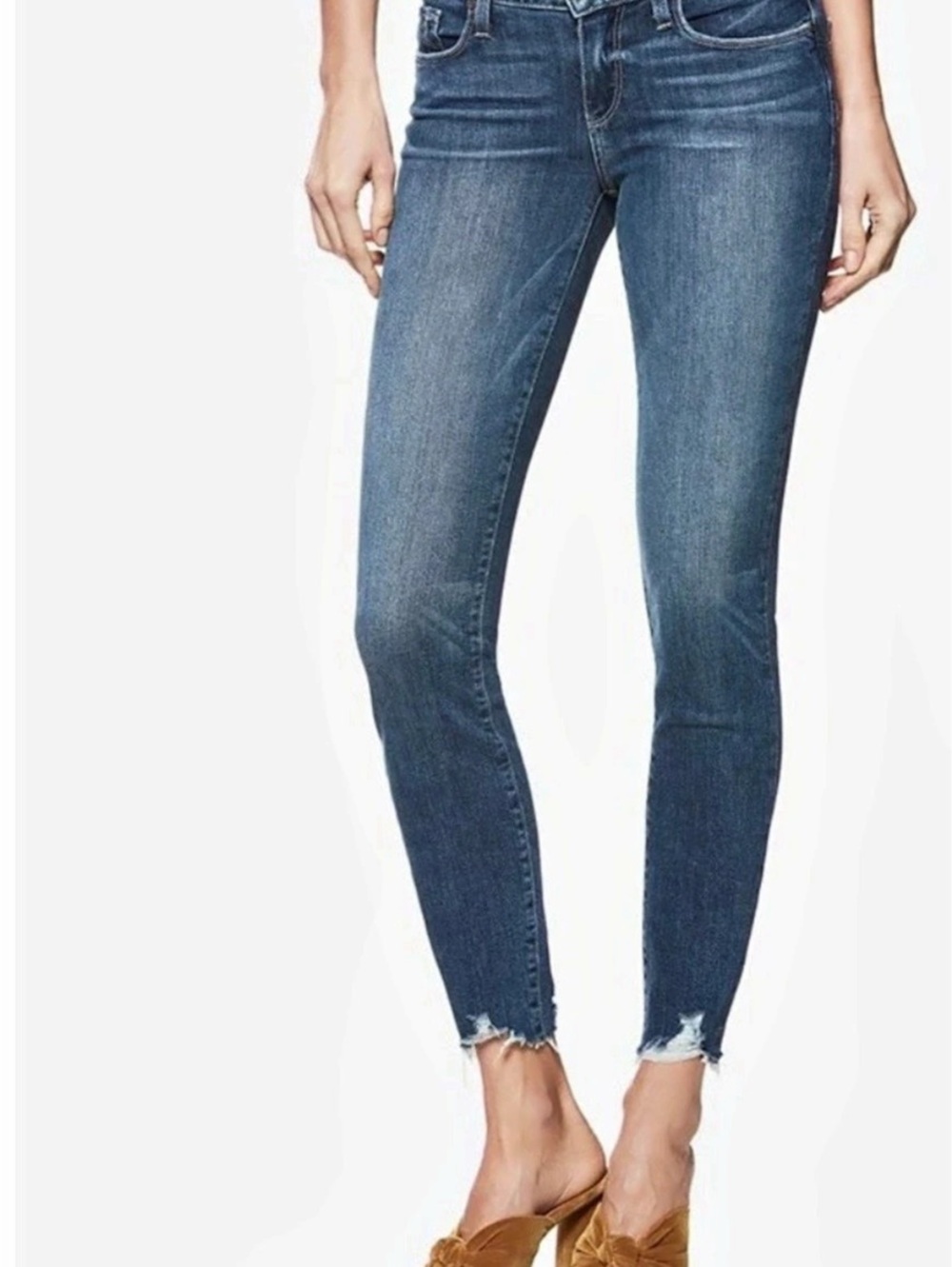 Paige Verdugo Ankle Skinny Ankle Jeans Blue Waist 28 like new!